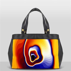 Fractal Art Paint Pattern Texture Oversize Office Handbag (2 Sides) by Sudhe