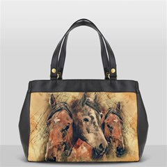 Head Horse Animal Vintage Oversize Office Handbag (2 Sides) by Sudhe