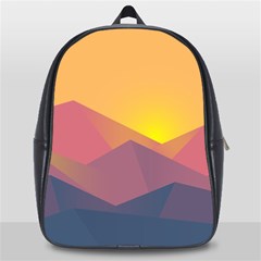 Image Sunset Landscape Graphics School Bag (large) by Sudhe