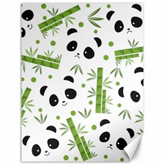 Giant Panda Bear Bamboo Icon Green Bamboo Canvas 12  X 16  by Sudhe