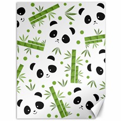 Giant Panda Bear Bamboo Icon Green Bamboo Canvas 36  X 48  by Sudhe