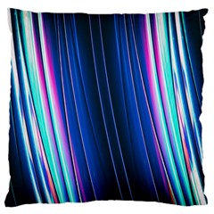 Abstract Fractal Pattern Lines Large Flano Cushion Case (two Sides)