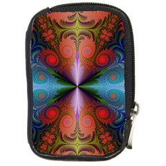 Fractal Fractal Background Design Compact Camera Leather Case by Pakrebo