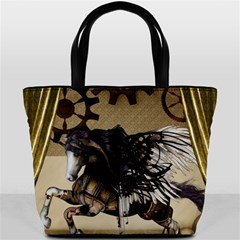 Awesome Steampunk Unicorn With Wings Bucket Bag by FantasyWorld7