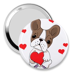 Animation Dog Cute Animate Comic 3  Handbag Mirrors by Sudhe