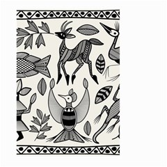 African Senufo Korhogo Tribal Ethnic Art Elements Vector Large Garden Flag (two Sides)