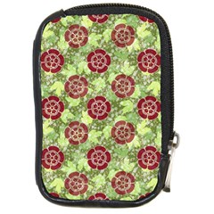 Seamless Pattern Leaf The Pentagon Compact Camera Leather Case by Pakrebo