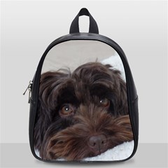 Laying In Dog Bed School Bag (small) by pauchesstore