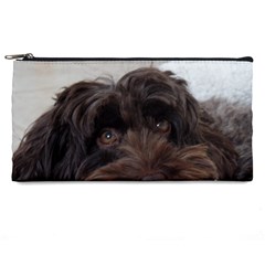 Laying In Dog Bed Pencil Cases by pauchesstore