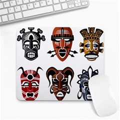 Tribal Masks African Culture Set Large Mousepads by Pakrebo