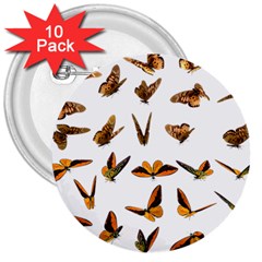 Butterfly Butterflies Insect Swarm 3  Buttons (10 Pack) 