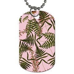 Fern Pink Dog Tag (one Side) by snowwhitegirl