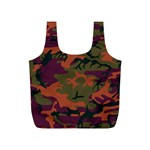 Camouflage Orange Full Print Recycle Bag (S) Back