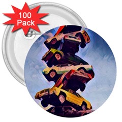 Pretty Colors Cars 3  Buttons (100 Pack)  by StarvingArtisan