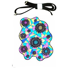 Neon Geometric Flowers  Shoulder Sling Bag by okhismakingart