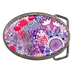 Floral Jungle Purple Belt Buckles by okhismakingart