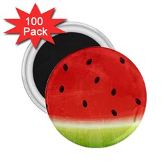 Juicy Paint Texture Watermelon Red And Green Watercolor 2 25  Magnets (100 Pack)  by genx