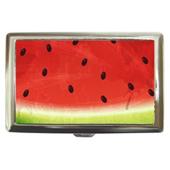 Juicy Paint Texture Watermelon Red And Green Watercolor Cigarette Money Case by genx