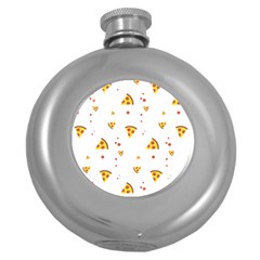 Pizza Pattern Pepperoni Cheese Funny Slices Round Hip Flask (5 Oz) by genx