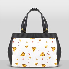 Pizza Pattern Pepperoni Cheese Funny Slices Oversize Office Handbag (2 Sides) by genx