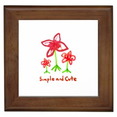 Flowers And Cute Phrase Pencil Drawing Framed Tiles by dflcprintsclothing