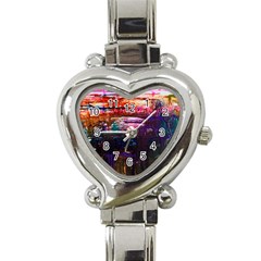 Spring Ring Heart Italian Charm Watch by arwwearableart