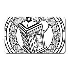 Bad Wolf Tardis Art Drawing Doctor Who Magnet (rectangular) by Sudhe