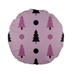 Christmas Tree Fir Den Standard 15  Premium Flano Round Cushions by HermanTelo