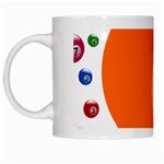 Billiard Ball Ball Game Pink Orange White Mugs Left