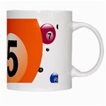 Billiard Ball Ball Game Pink Orange White Mugs Right