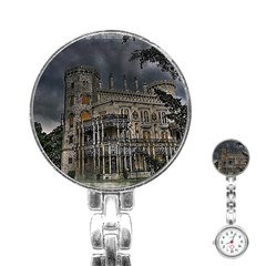 Castle Mansion Architecture House Stainless Steel Nurses Watch by Pakrebo