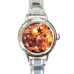 Star Radio Light Effects Magic Round Italian Charm Watch by HermanTelo