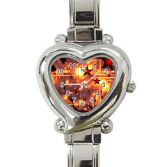 Star Radio Light Effects Magic Heart Italian Charm Watch by HermanTelo