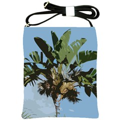 Palm Tree Shoulder Sling Bag by snowwhitegirl