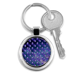 Kawaii Space Rocket Pattern Key Chain (round) by snowwhitegirl