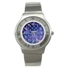 Kawaii Space Rocket Pattern Stainless Steel Watch by snowwhitegirl