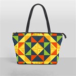 Background Geometric Color Plaid Classic Shoulder Handbag Front