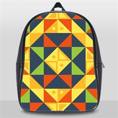 Background Geometric Color Plaid School Bag (xl) by Mariart