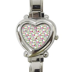 Holidays Happy Easter Heart Italian Charm Watch by HermanTelo