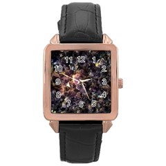 Amethyst Rose Gold Leather Watch  by WensdaiAmbrose