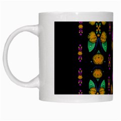 Roses As Lotus Flowers Decorative White Mugs by pepitasart