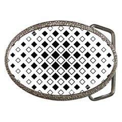 Square Diagonal Pattern Monochrome Belt Buckles by Sapixe