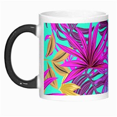 Tropical Greens Pink Leaves Morph Mugs by HermanTelo