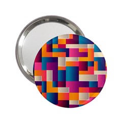 Abstract Geometry Blocks 2 25  Handbag Mirrors by Bajindul