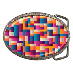 Abstract Geometry Blocks Belt Buckles by Bajindul