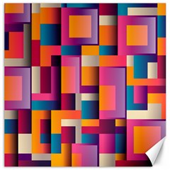 Abstract Background Geometry Blocks Canvas 20  X 20  by Bajindul