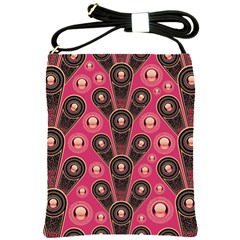 Background Abstract Pattern Shoulder Sling Bag by Bajindul