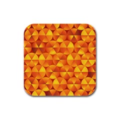 Background Triangle Circle Abstract Rubber Square Coaster (4 Pack)  by Bajindul