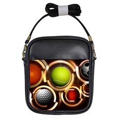 Sport Ball Tennis Golf Football Girls Sling Bag by Bajindul