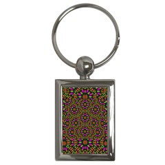 Paradise Flower In The Jungle Key Chain (rectangle) by pepitasart